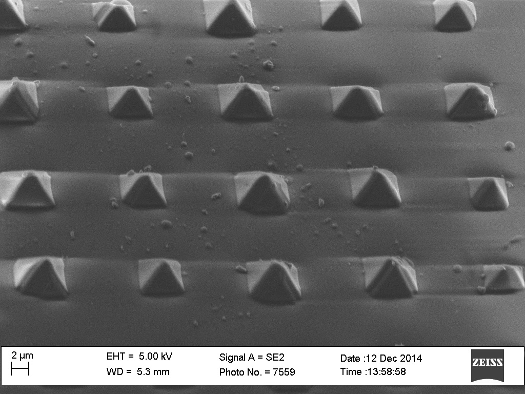 PDMS pyramids